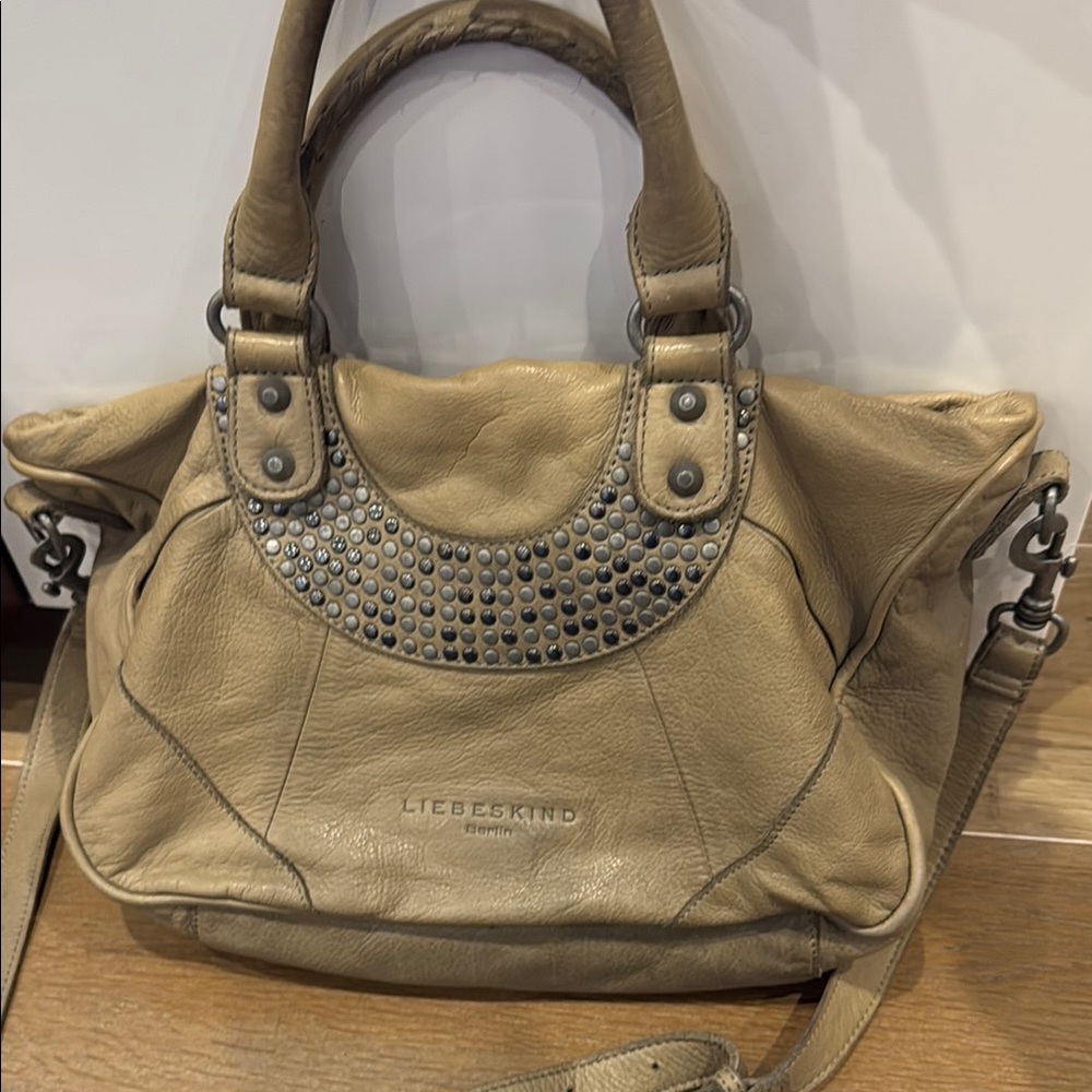 Liebeskind Tan Leather Studded Bag